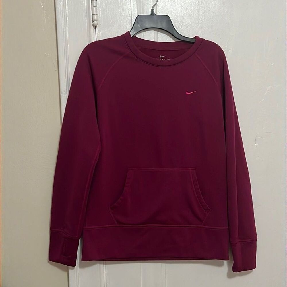 Nike therma fit sweatshirt maroon purple burgundy color